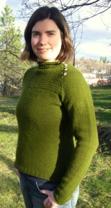 Green sweater front
